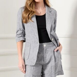 Karen Kane Runched Sleeve Blazer